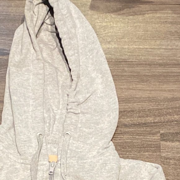 Small Grey Harlow Crop Top Hoodie, Size Small - Picture 2 of 2